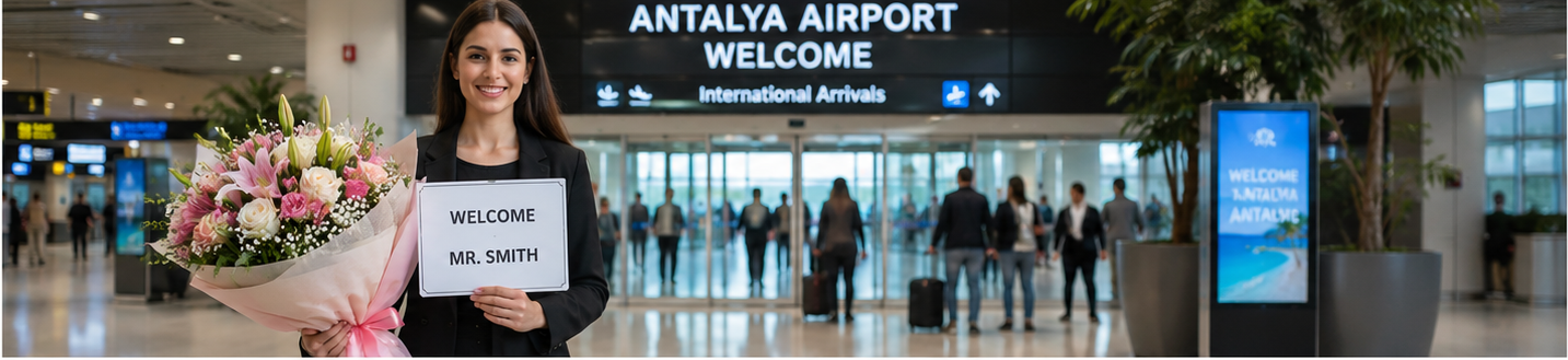 flower greeting antalya airport